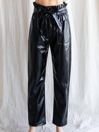 Jodifl Faux Leather Belted Waist Pants product