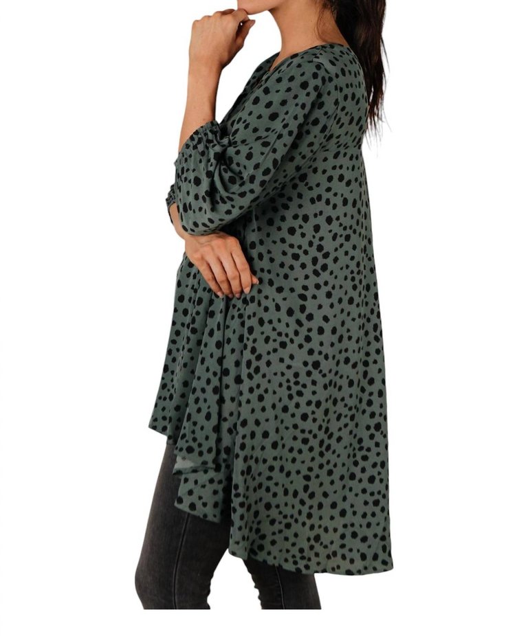 Spruce Dalmatian Spot Tunic In Green