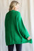Textured Bubble Sleeve Cardigan In Kelly Green