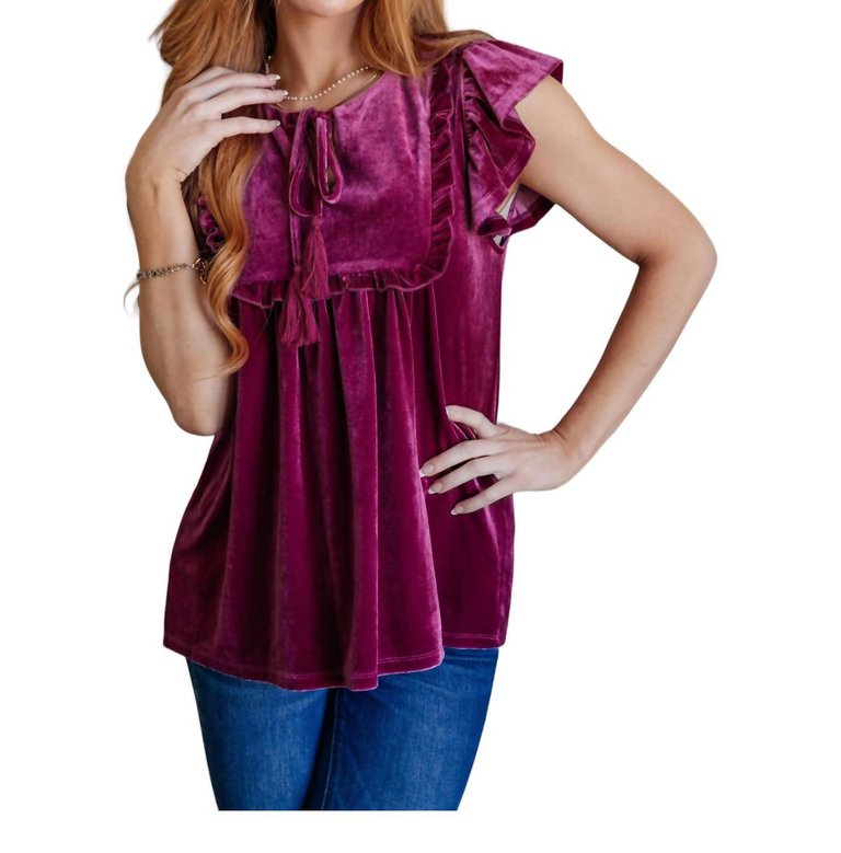 Velveteen Queen Blouse In Magenta