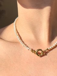 Carrie Necklace - 18K Gold Plated/Freshwater Pearls