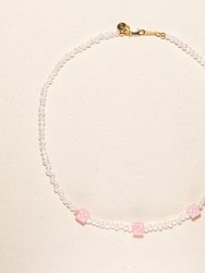 Dice Necklace - Pink Pearl