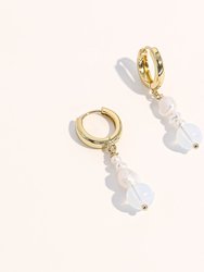 Emi Earrings - Gold/White
