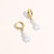 Emi Earrings - Gold/White