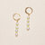 Green Bean Earrings - Gold / Pearl