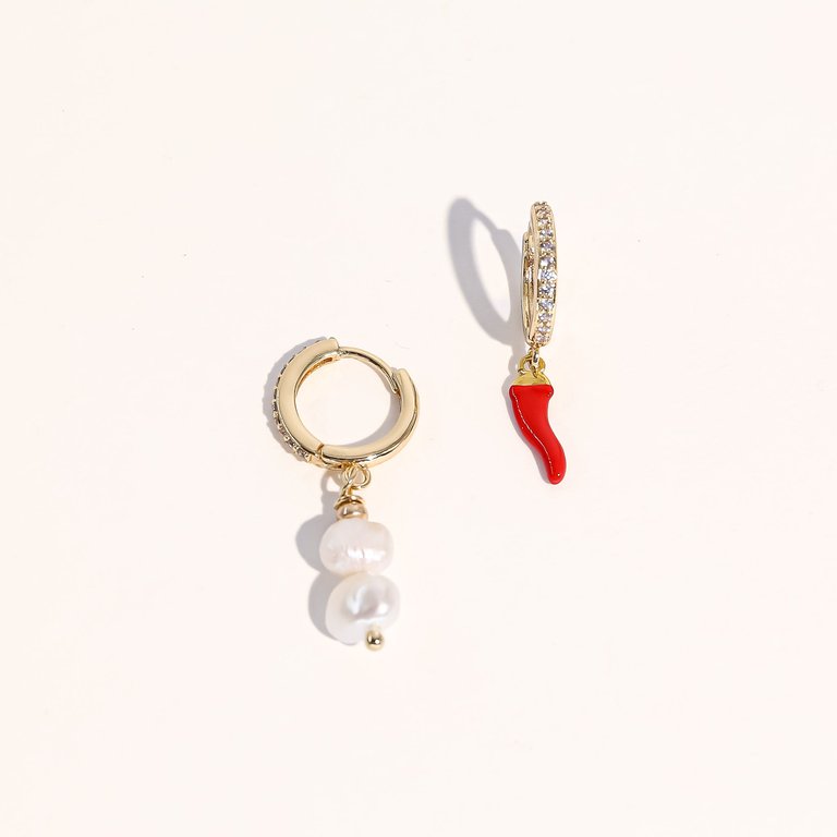 Hot Chili Earrings  - Red
