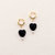 Kuro Earrings - Gold / Pearl / Black