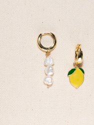 Lemonade Earrings - Pearl Lemon