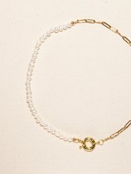Lily Necklace - 18K Gold Plated/Freshwater Pearls