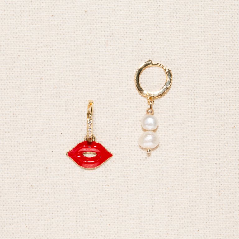 Lip Lip Earrings - Multi