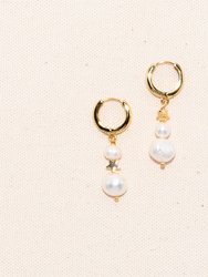 Twinkie Earrings - Gold/White