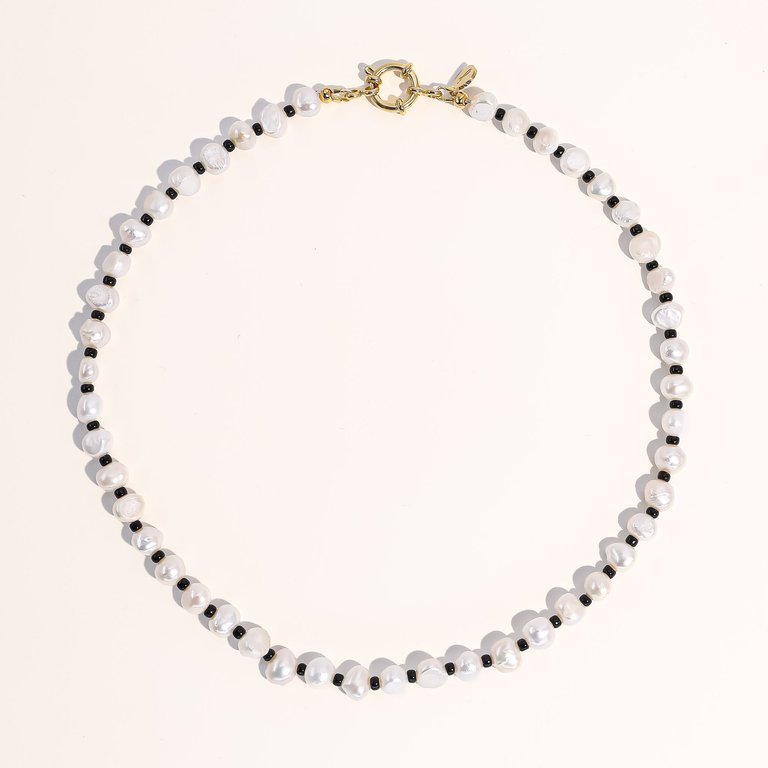 Victoria Necklace - White/Gold