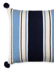 Cabana Stripe Pillow - Navy/Cobalt