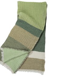 Cozi Stripe Throw - Green/Celadon