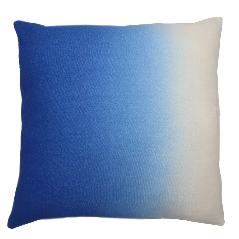 Dip-Dyed Square Pillow - Cobalt