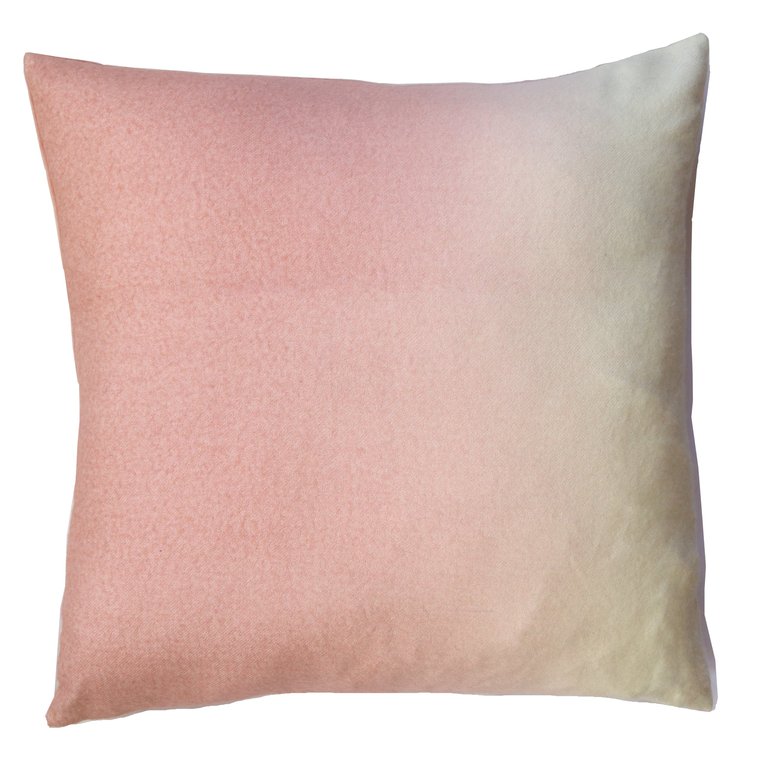 Dip-Dyed Square Pillow - Dusty Rose