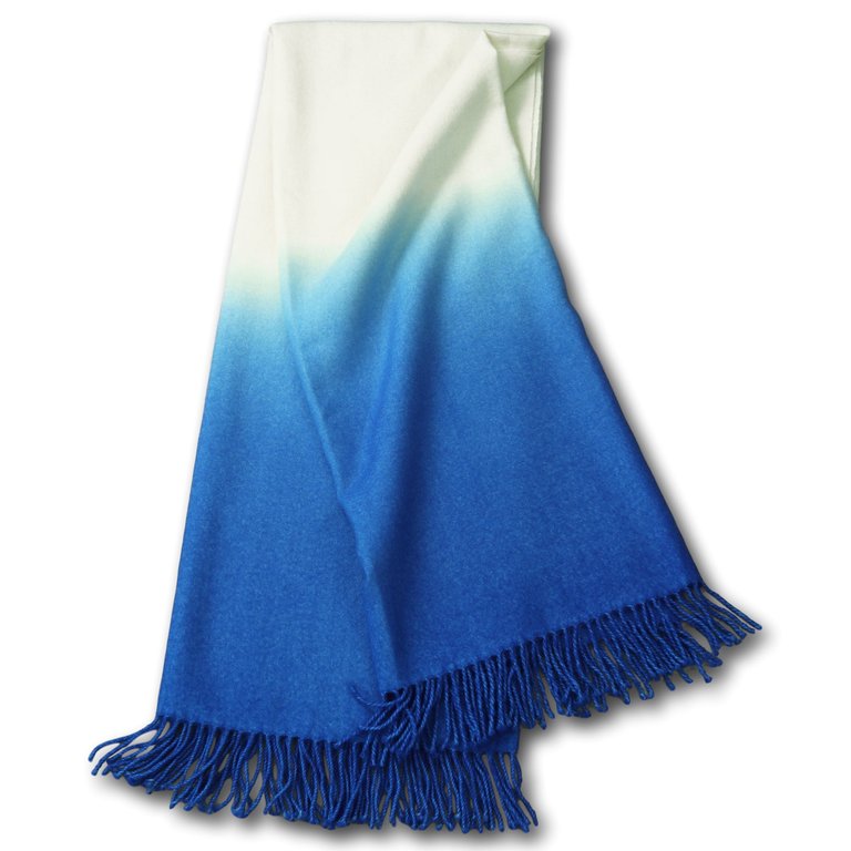 Dip-Dyed Throw - Cobalt