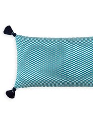 Ella Rectangle Pillow - Peacock/Natural