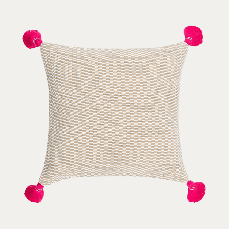 Ella Square Pillow - Camel/Natural