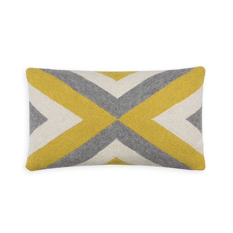 Grinda Rectangle Pillow - Citrus/Grey