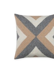 Grinda Square Pillow - Camel/Grey