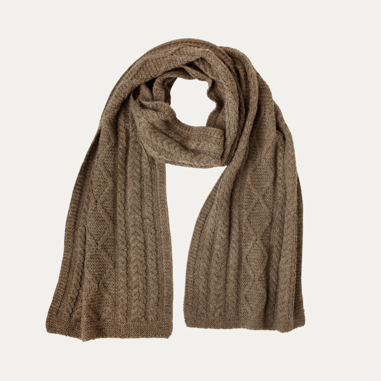 Howard Cable Scarf - Taupe