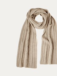 Howard Cable Scarf - Light Camel