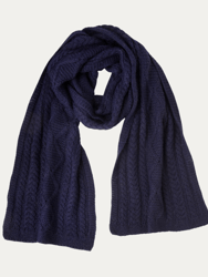 Howard Cable Scarf - Navy