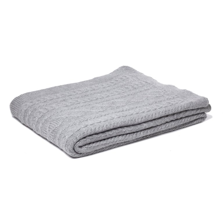 Howard Cable Throw - Grey