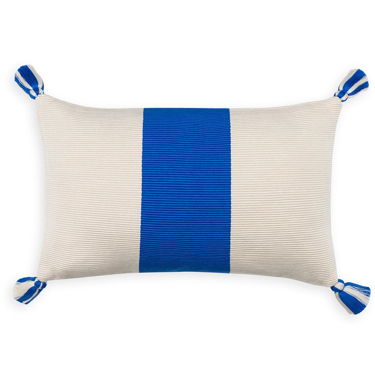 Laguna Stripe Pillow - Cobalt