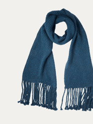 Large Tuck Stitch Scarf - Teal