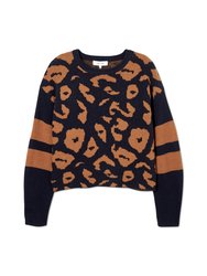 Finn Leopard Varsity Sweater