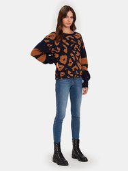 Finn Leopard Varsity Sweater