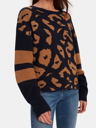 Finn Leopard Varsity Sweater