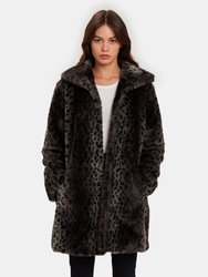 Otis Faux Fur Leopard Coat