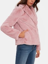 Paul Faux Fur Shawl Collar Coat