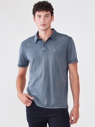 Soft Collar Peace Polo Shirt - Shark Grey