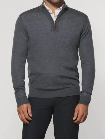 JOHNNIE-O Baron Wool Blend 1/4 Zip Pullover Sweater In Dark & Stormy product