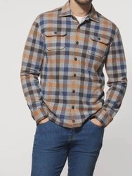 Coggins Stretch Flannel Lodge Shirt - Light Grey