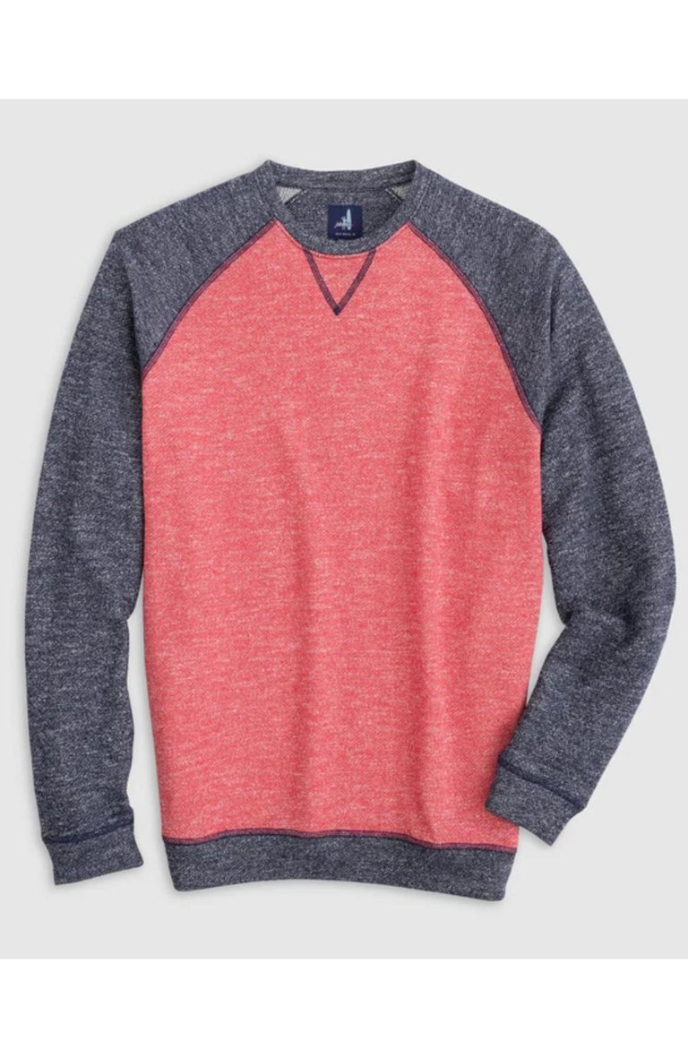 Men's Dan Colorblock Crewneck Sweatshirt - Malibu Red