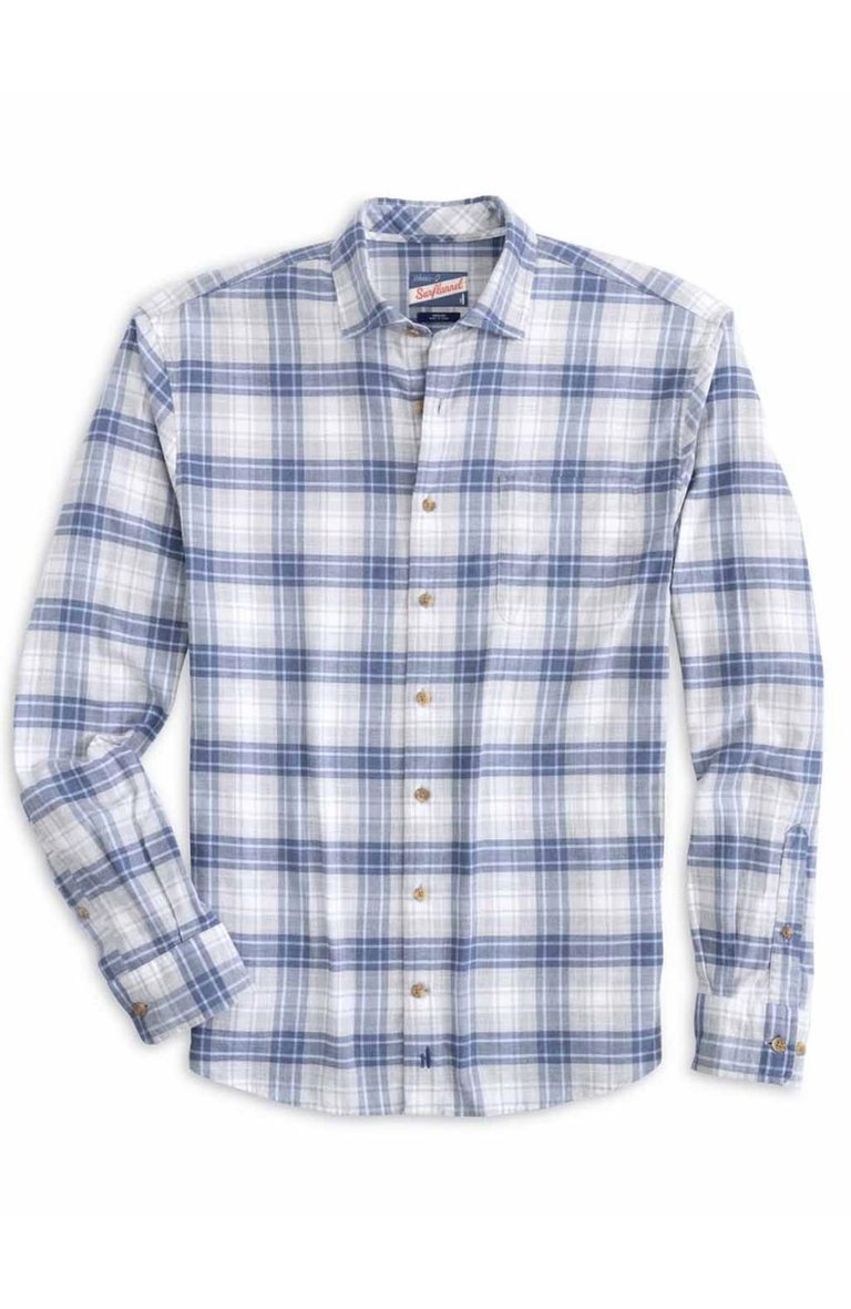 Men's Rory Plaid Hangin' Out Shirt - Light Grey