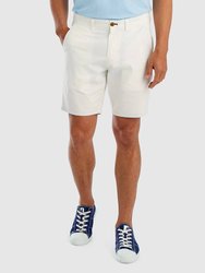 Santiago Cotton Stretch Shorts In White - White