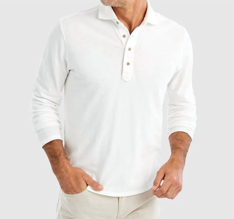 Shoreline Popover Polo Shirt - White
