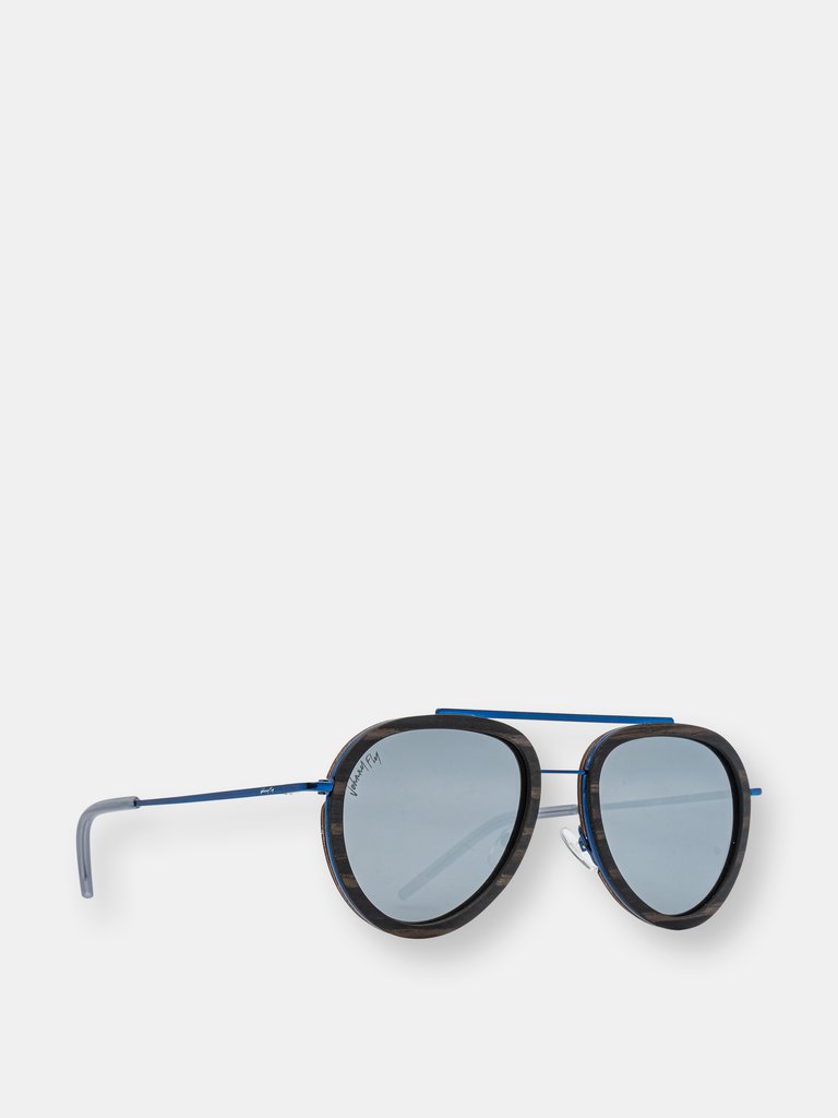 Kirk Eyewear - Navy / Silver Flash Polarized