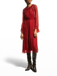 Aretha Midi Dress - Red Multi
