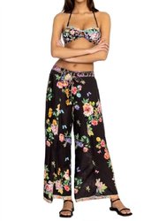 Butterfly Wrap Pant - Black Multi