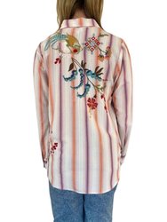 Dionne Relaxed Shirt In Multi Stripe