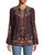 Free Spirit Embroidered Georgette Blouse - Merlot