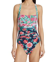 Japer Ruched One Piece Swimsuit - Multi