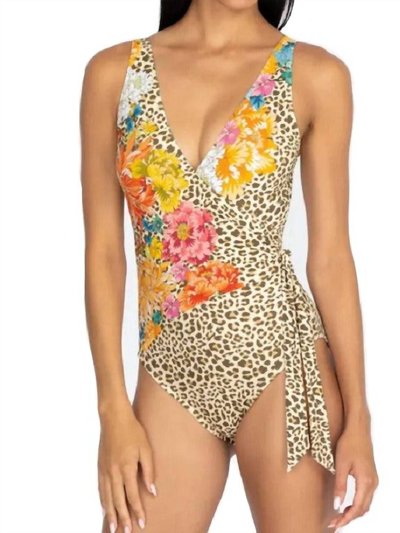 Johnny Was Leopard Wrap One Piece product
